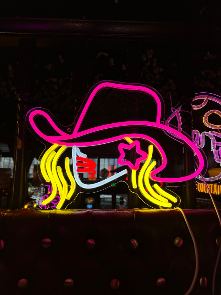 Neon Cowgirl Sign