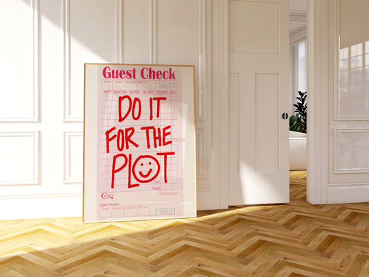 DO IT FOR THE PLOT Guest Check Digital Download