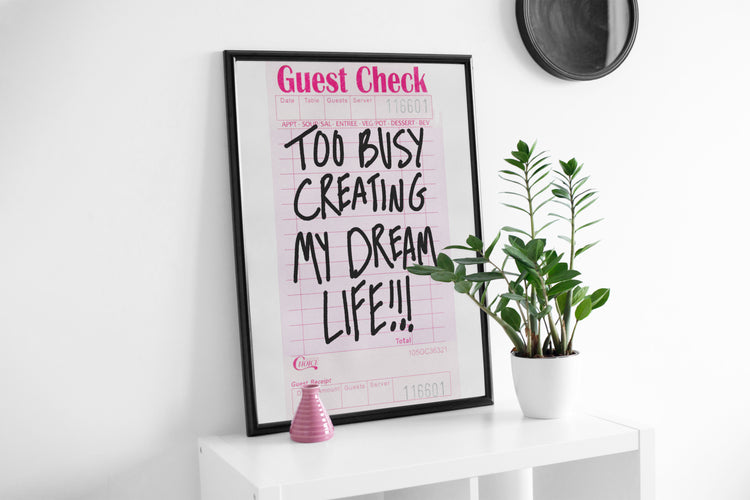 Dream Life Guest Check Print