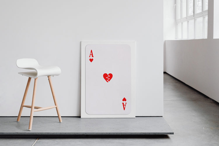 Ace of Broken Hearts Art Print Digital Download