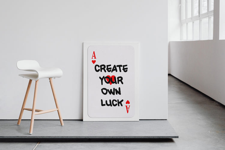 Create Your Own Luck - Black Ace of Hearts Digital Download