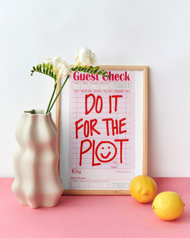 DO IT FOR THE PLOT Guest Check Print