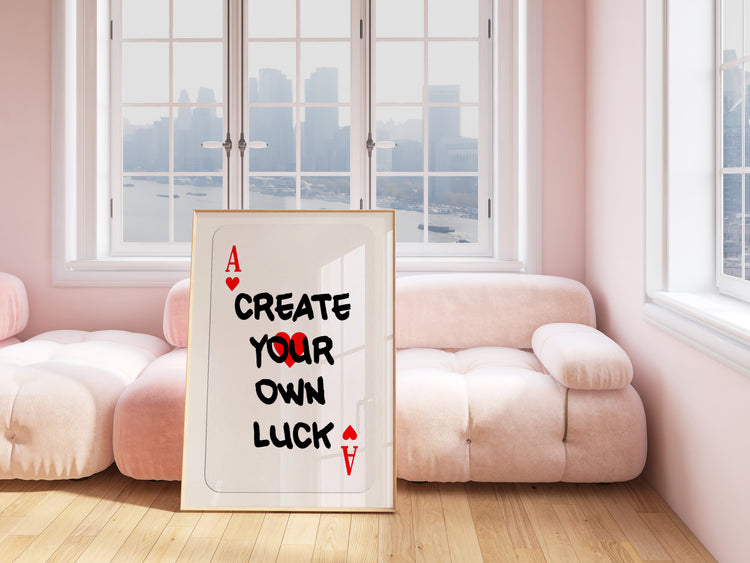Create Your Own Luck - Black Ace of Hearts Digital Download